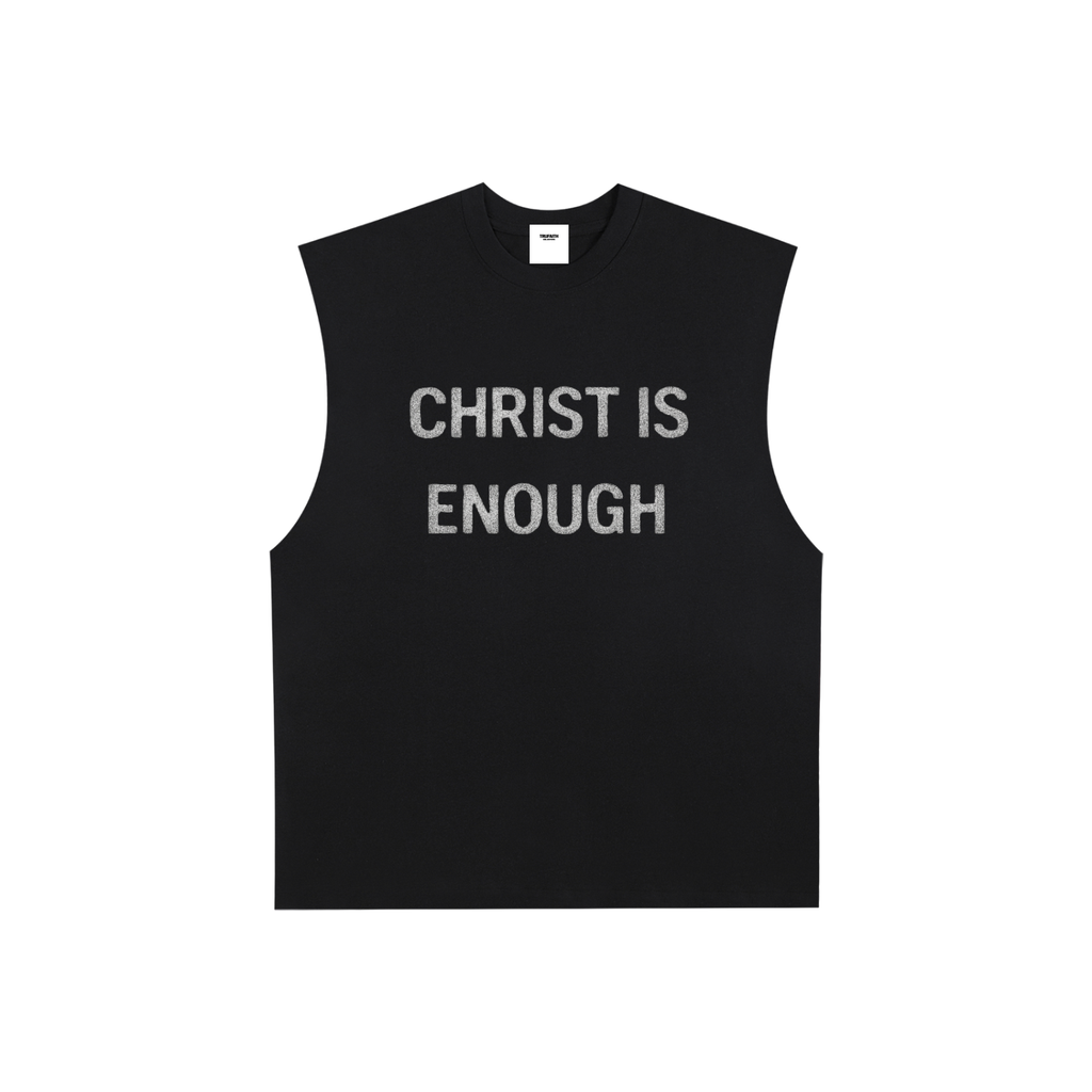 “Christ is Enough” Raw Edge Tank Top