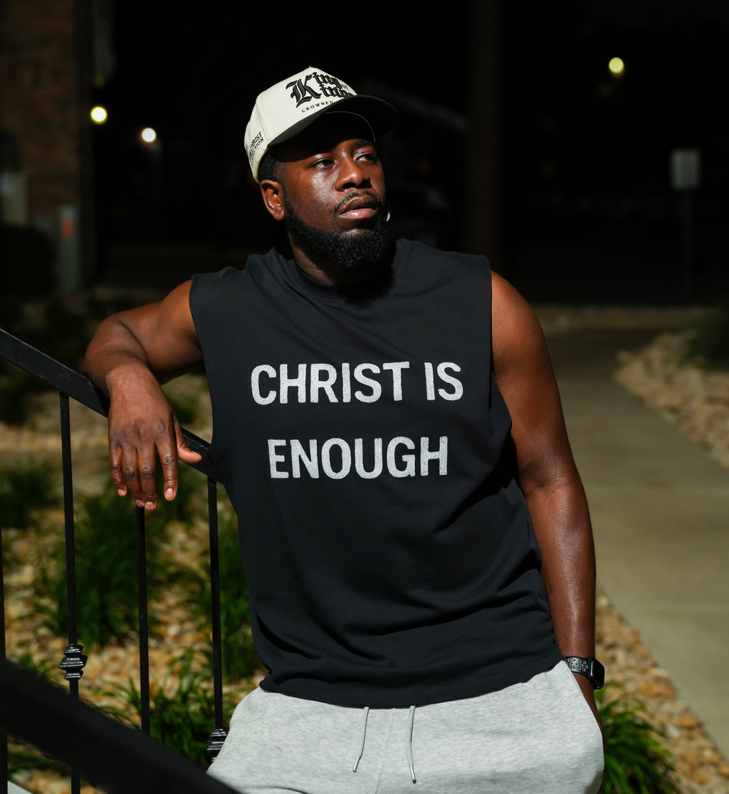 “Christ is Enough” Raw Edge Tank Top