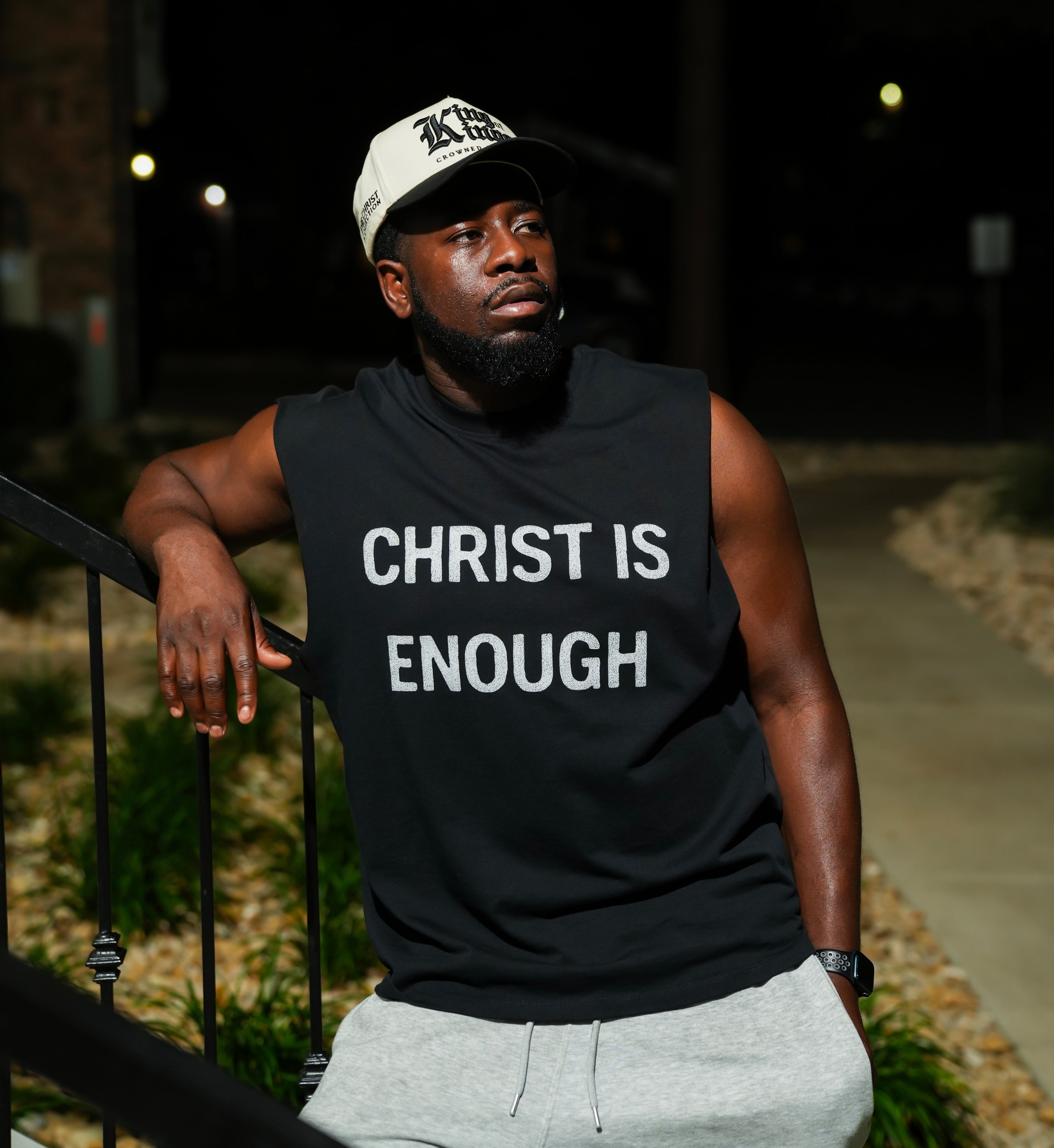 “Christ is Enough” Raw Edge Tank Top
