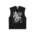 “Shalom” Raw Edge Cotton Tank Top