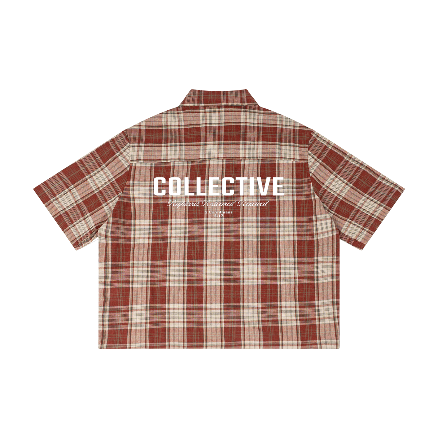 “RRR Collectives” Plaid Boxy Short Sleeve Shirt